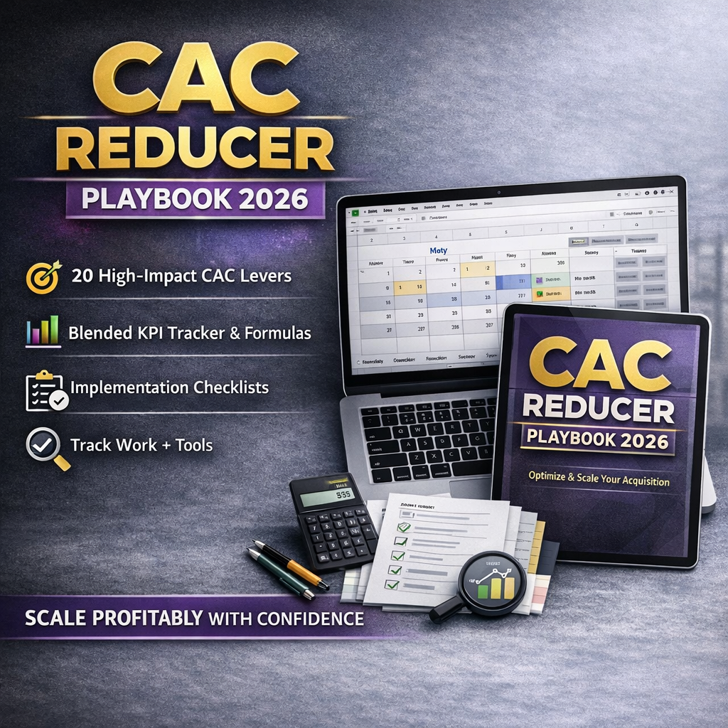 CAC Reducer Playbook 2026 (20 Ways)